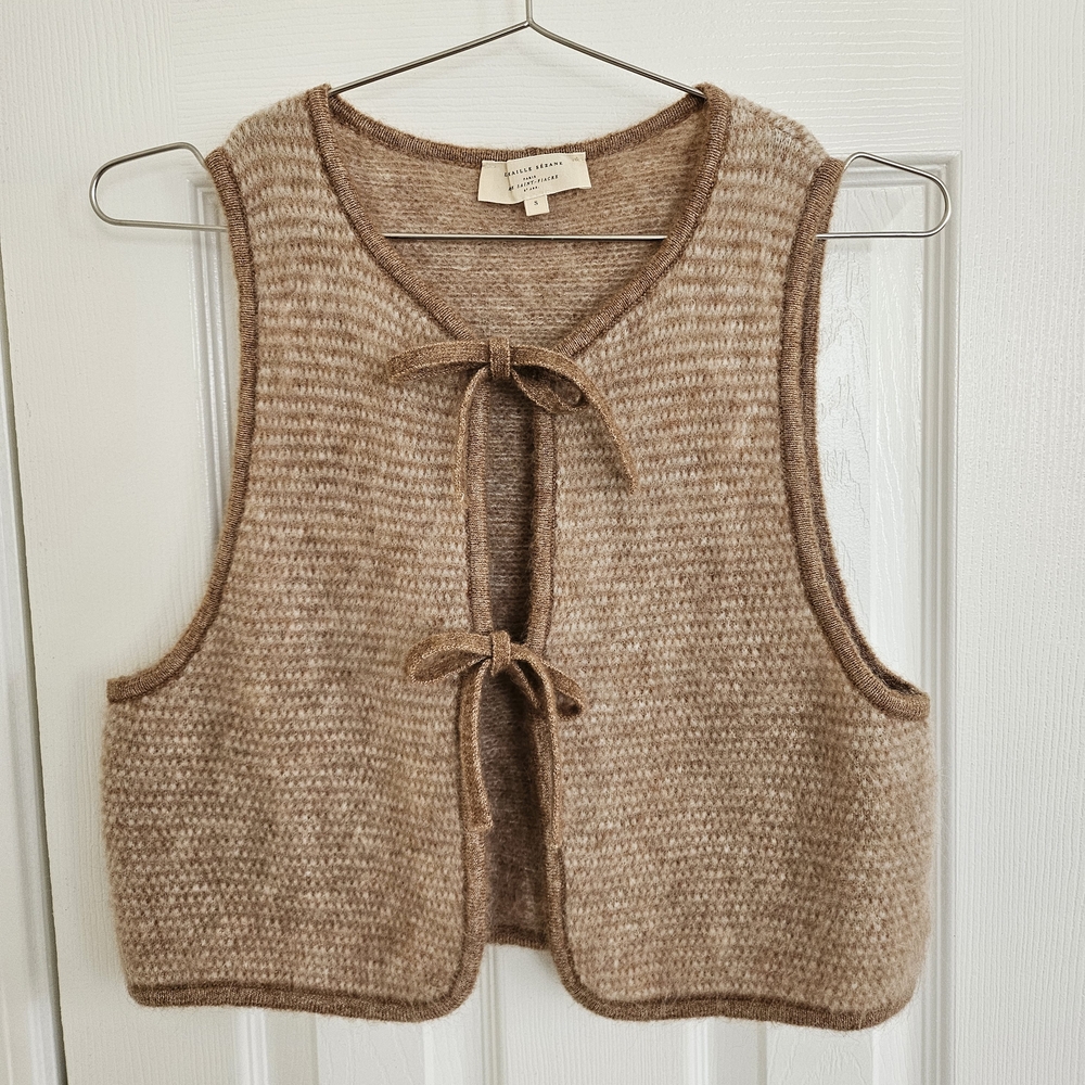 Sezane Pepy Cardigan Sweater Vest